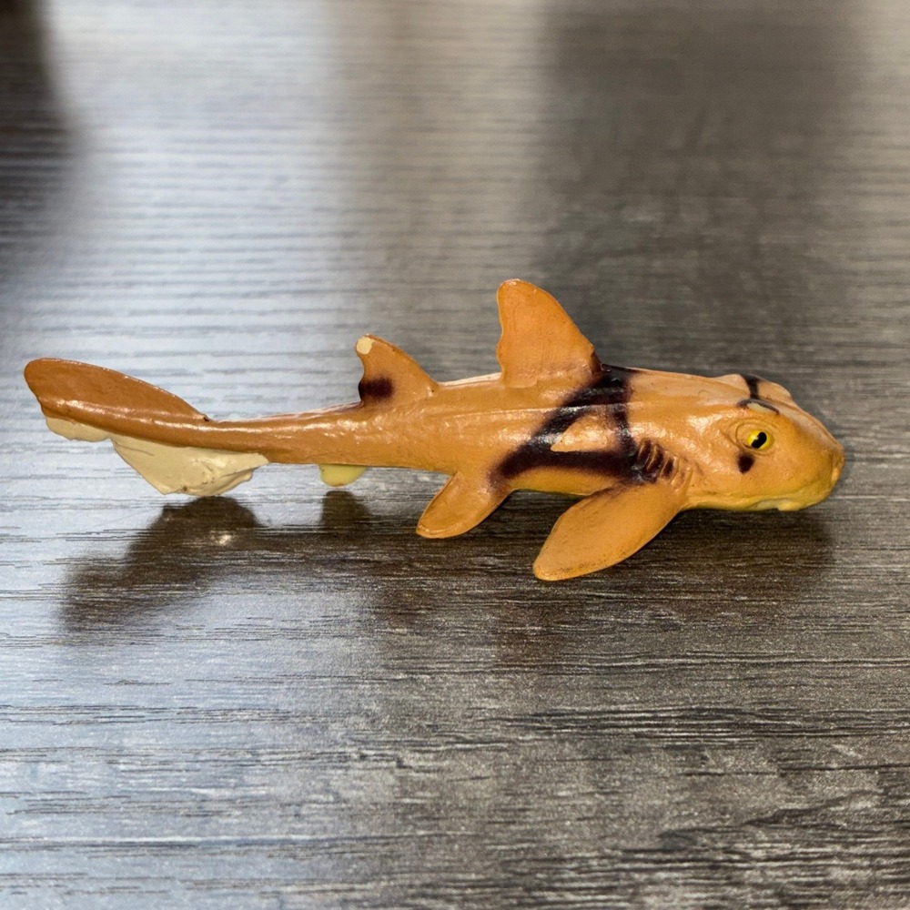Vintage K&M International Horn Shark Figure Retro Ocean Core Marine Life Toy